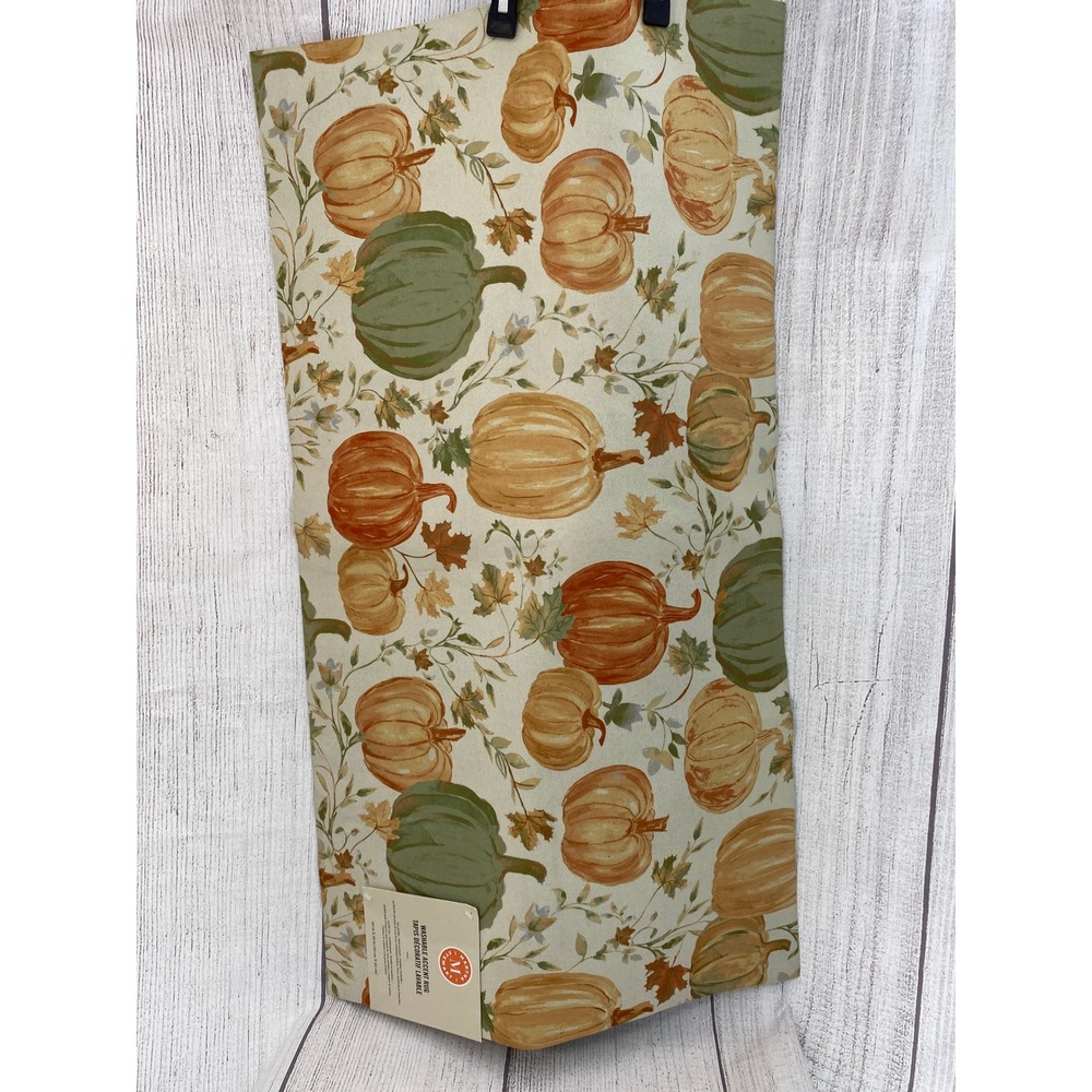 Martha Stewart Accent Rug 20x36 Multicolor Pumpkin Fall Washable Skid Mat